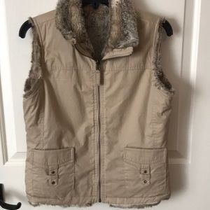 Fur lined vest